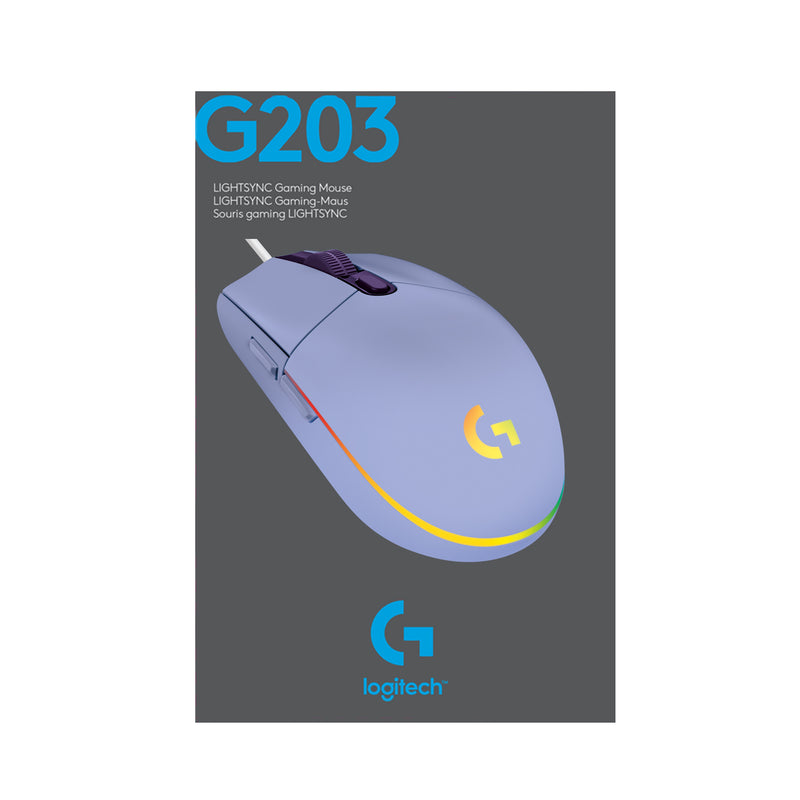 Mouse Gamer Logitech G203 Lightsync Rgb / 8000dpi - Lila