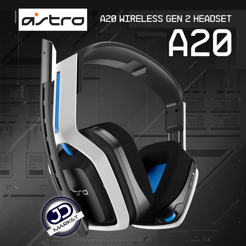 Diadema Gamer Inalámbrica Astro A20, Pc/mac, Ps4, Ps5, Azul