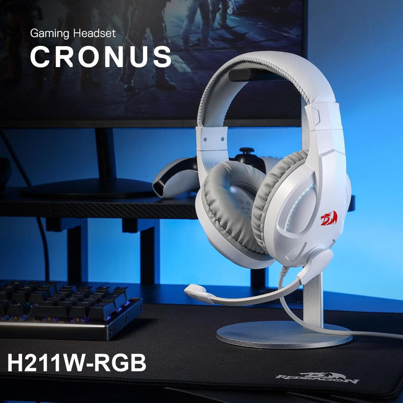 Diadema Gamer Redragon H211w-rgb Cronus Micrófono Plug 3.5mm