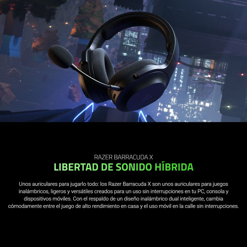 Audífonos Gamer Inalámbrico Bt/2.4ghz Razer Barracuda X, Wht