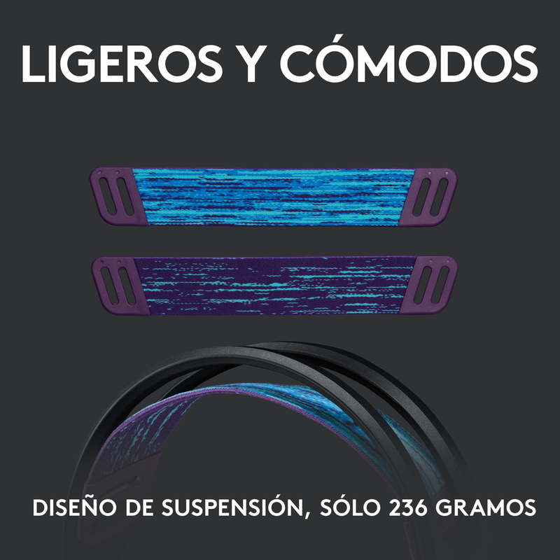 Diadema Gamer Logitech G535 Lightspeed, Pc/ps5|4, Blk/blu