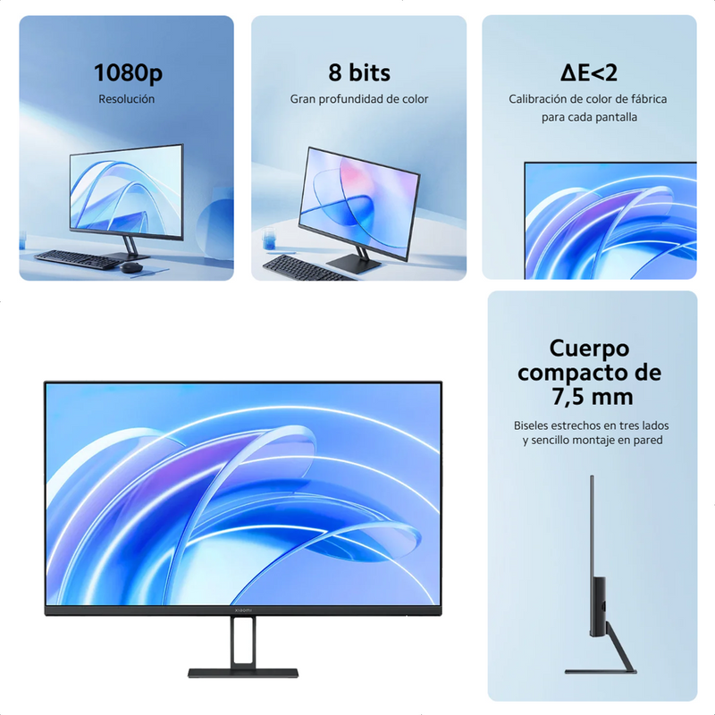 Monitor Xiaomi A24i, Pantalla Ips 7.5mm, Full Hd 1080p 100hz