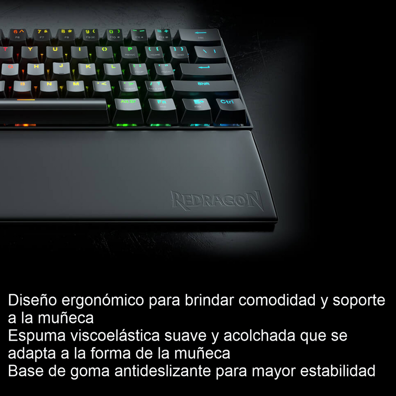 Reposamuñecas Meteor S, Redragon P035 / 60% 28.9x7.3x2cm