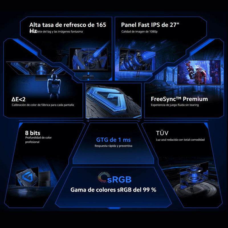 Xiaomi Gaming Monitor G27i, Panel Fast Ips, 1080p, 165hz/1ms