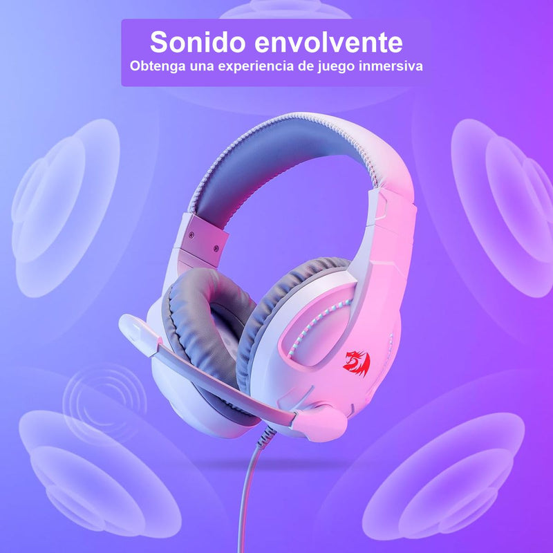 Diadema Gamer Redragon H211w-rgb Cronus Micrófono Plug 3.5mm