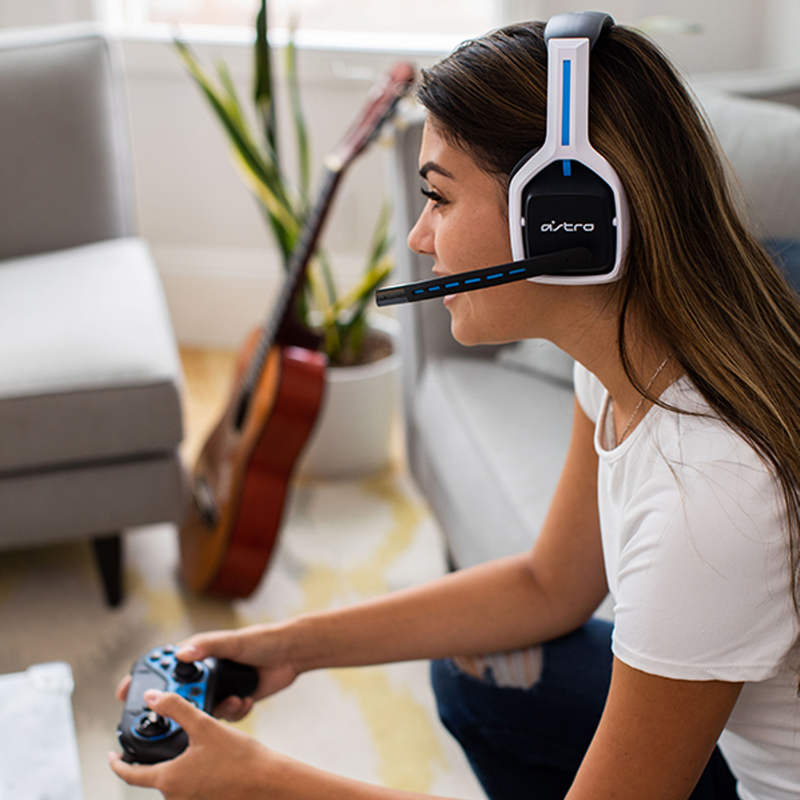 Diadema Gamer Inalámbrica Astro A20, Pc/mac, Ps4, Ps5, Azul