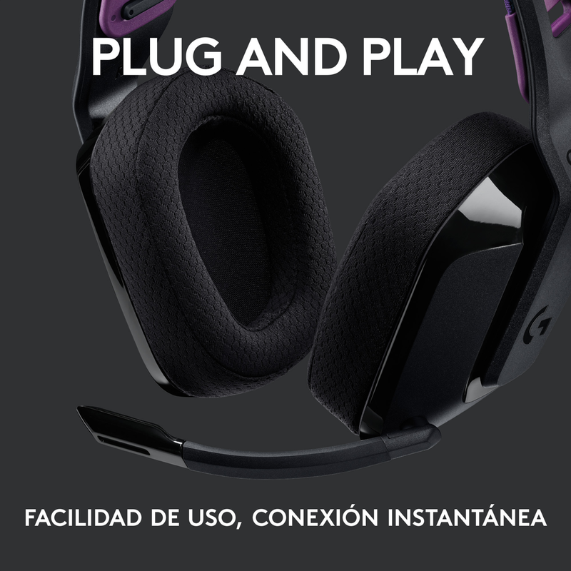 Diadema Gamer Logitech G535 Lightspeed, Pc/ps5|4, Blk/blu