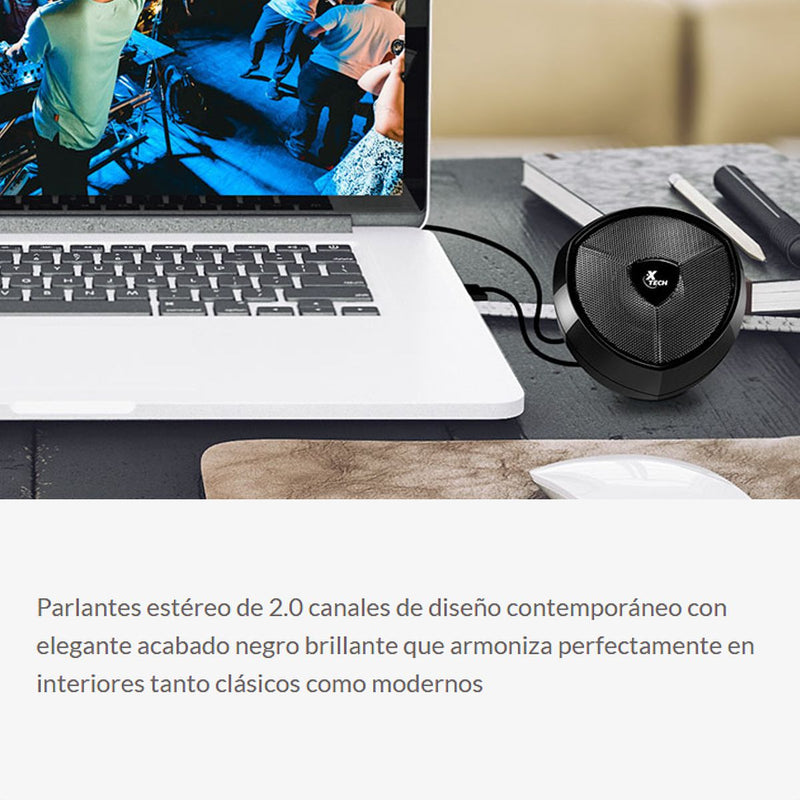 Parlante Xtech Ikonic Xts111 Estéreo Multimedia Usb / 3.5mm