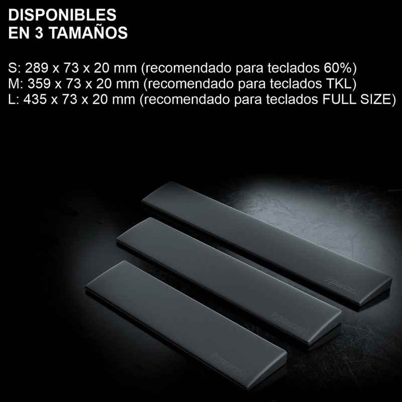 Reposamuñecas Meteor S, Redragon P035 / 60% 28.9x7.3x2cm