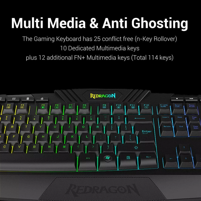 Combo Gamer 2en1 Redragon S101: Teclado K503 Rgb, Mouse M601
