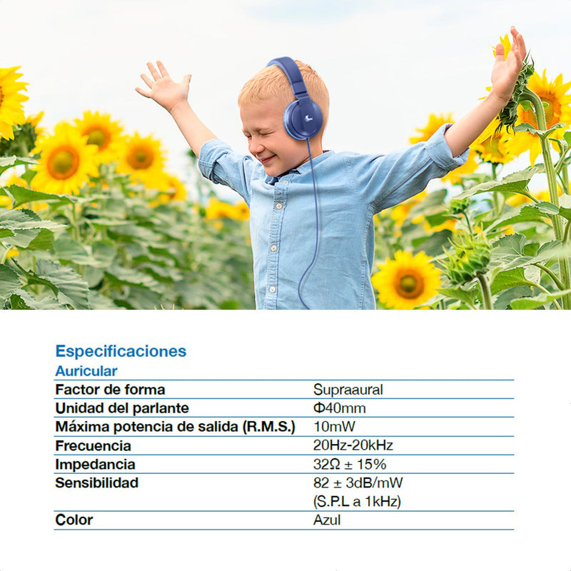 Audifonos Alámbricos Para Niños Con Micrófono Avid Xth-356