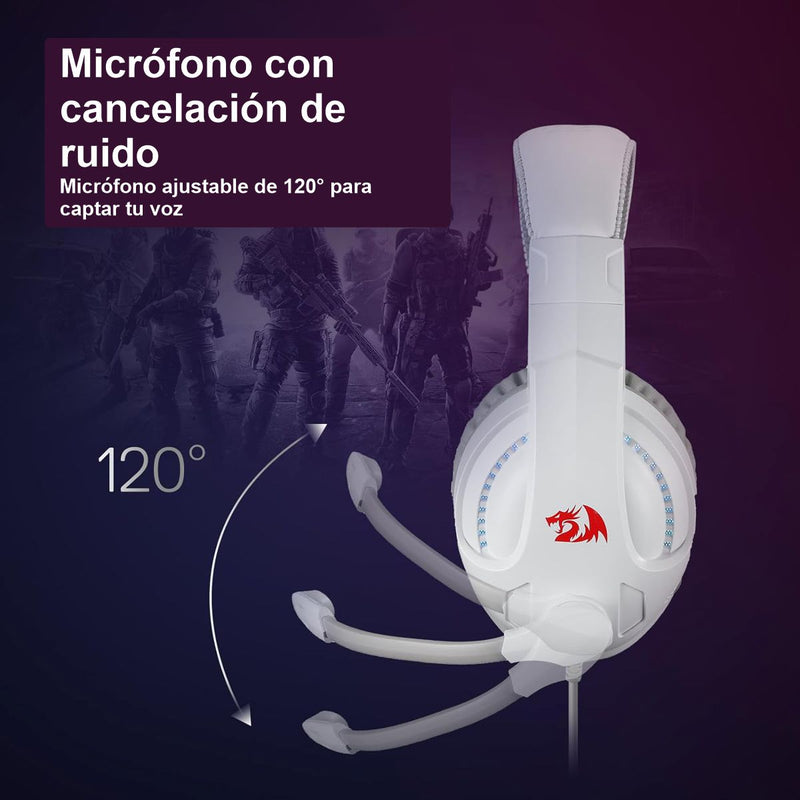 Diadema Gamer Redragon H211w-rgb Cronus Micrófono Plug 3.5mm