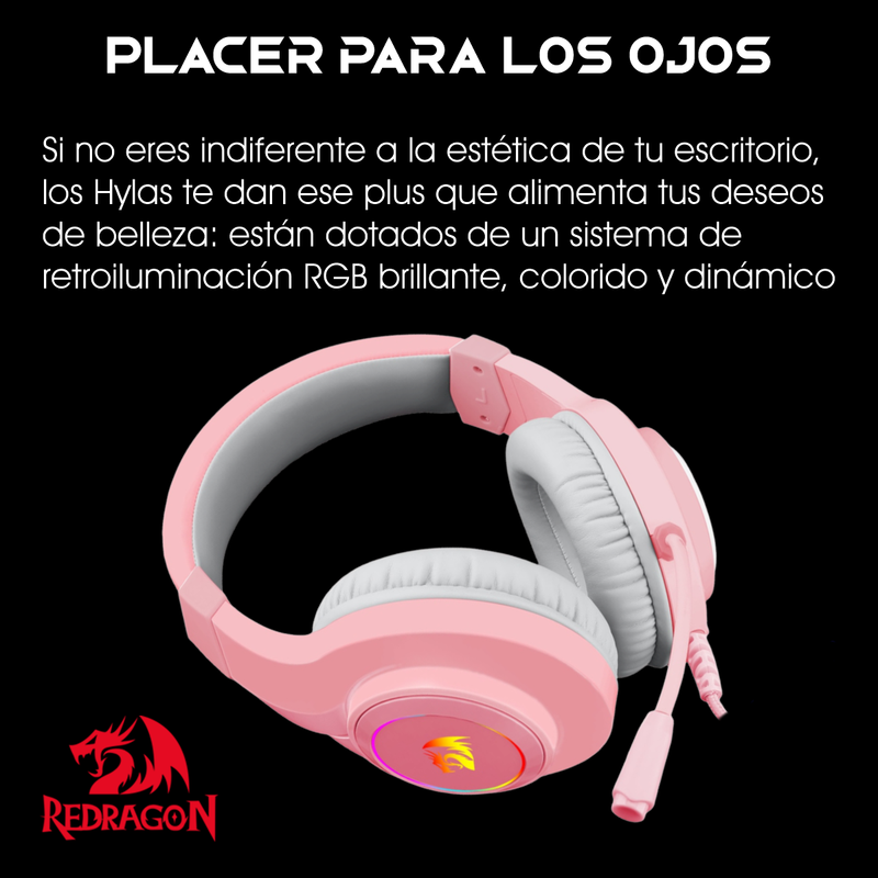 Diadema Gamer Redragon H260p Hylas Usb/3.5mm Con Micrófono
