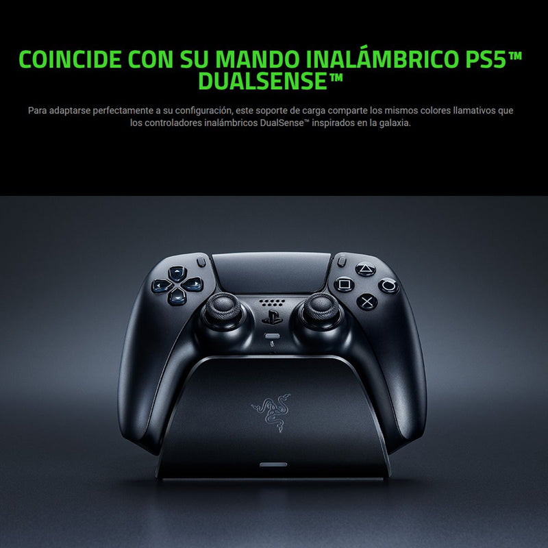 Razer Quick Charging Stand, Base Carga Rápida Mando Ps5, Blk
