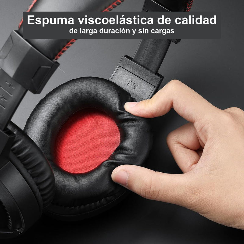 Auriculares H211 Cronus Gamer Con Iluminación Rgb Y Micrófono Redragon, Color Negro