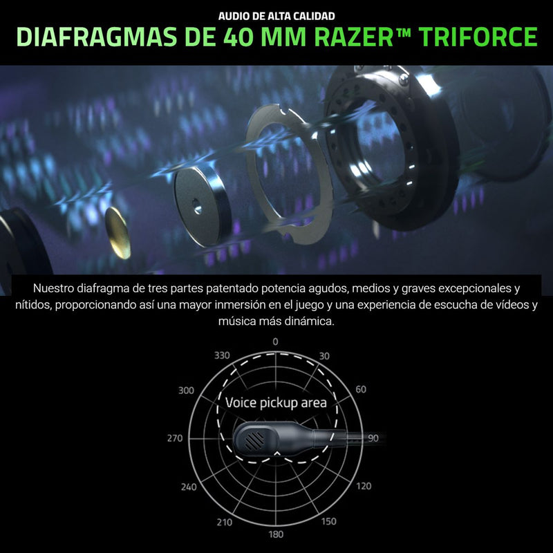 Audífonos Gamer Inalámbrico Bt/2.4ghz Razer Barracuda X, Wht