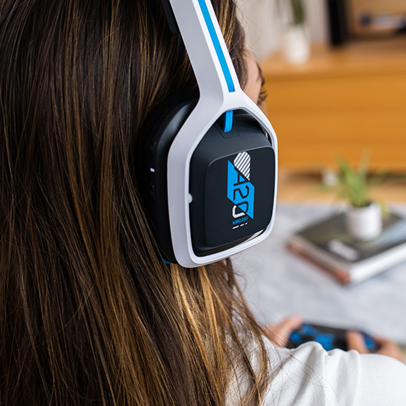 Diadema Gamer Inalámbrica Astro A20, Pc/mac, Ps4, Ps5, Azul