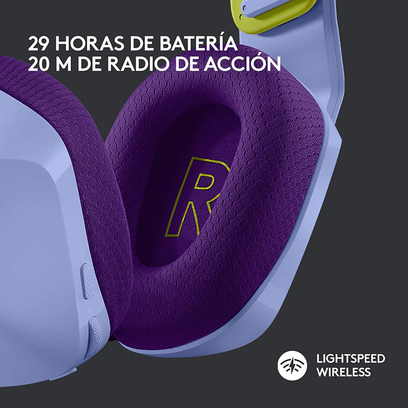Diadema Gamer Inalámbrica Rgb Logitech G733 / 7.1 Dts, Lila