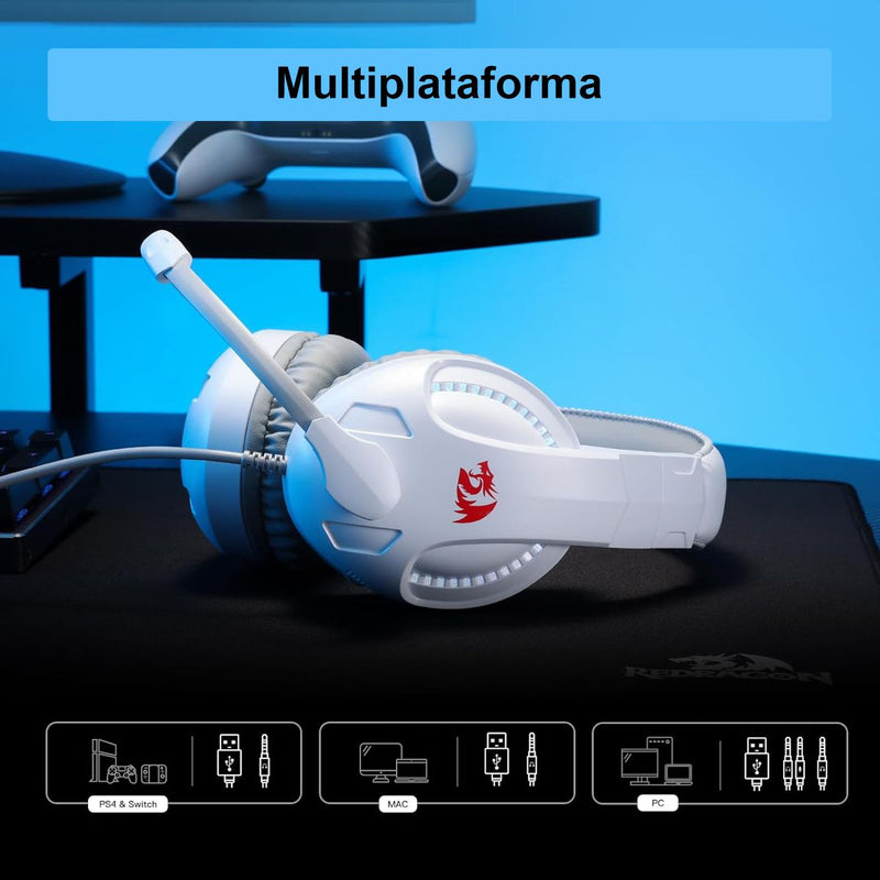 Diadema Gamer Redragon H211w-rgb Cronus Micrófono Plug 3.5mm