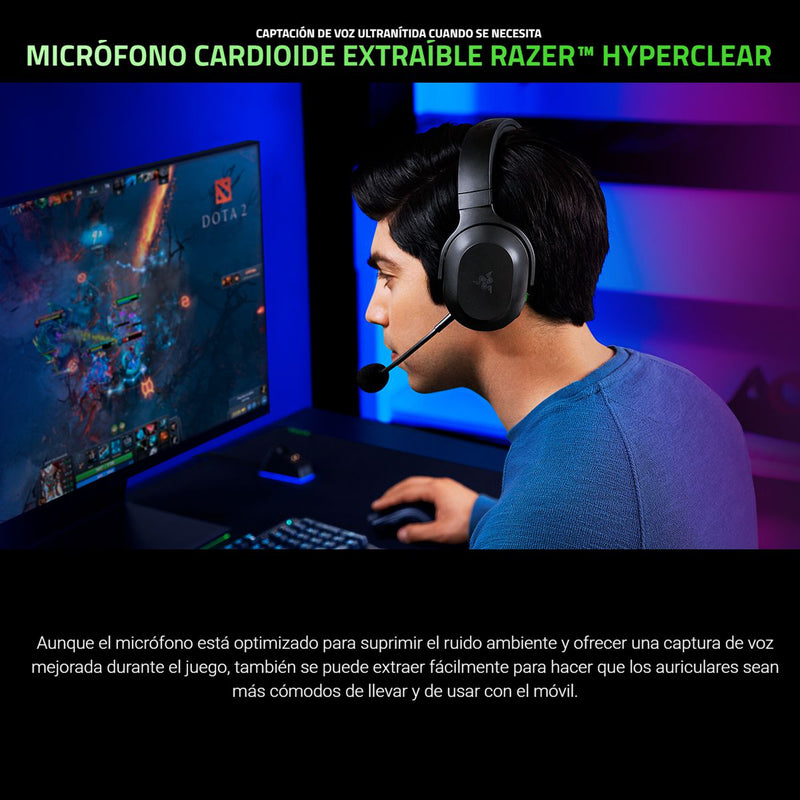Audífonos Gamer Inalámbrico Bt/2.4ghz Razer Barracuda X, Wht