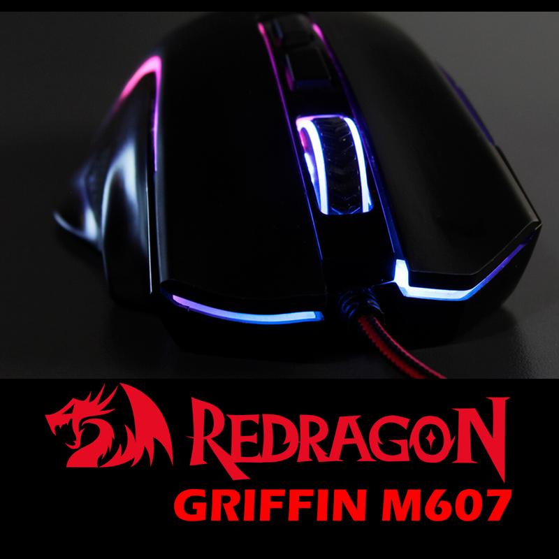 Mouse Gamer Redragon M607w Griffin, Rgb 7200dpi 8 Botones Blanco
