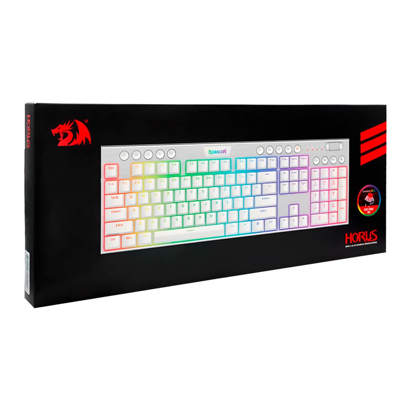 Teclado Gamer Inalámbrico Redragon K618w Rgb Horus, Esp, Red