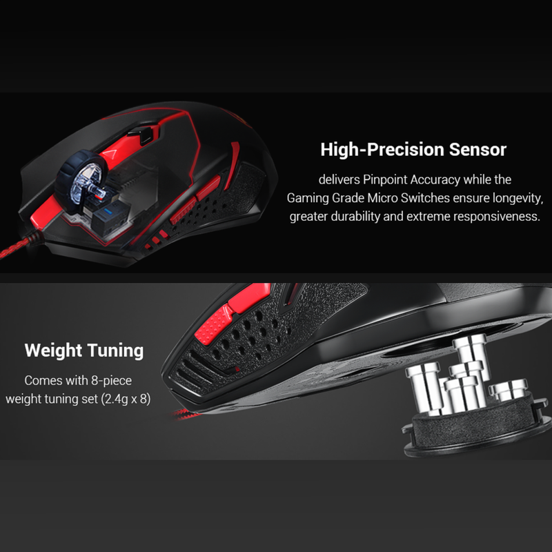 Combo Gamer 2en1 Redragon S101: Teclado K503 Rgb, Mouse M601
