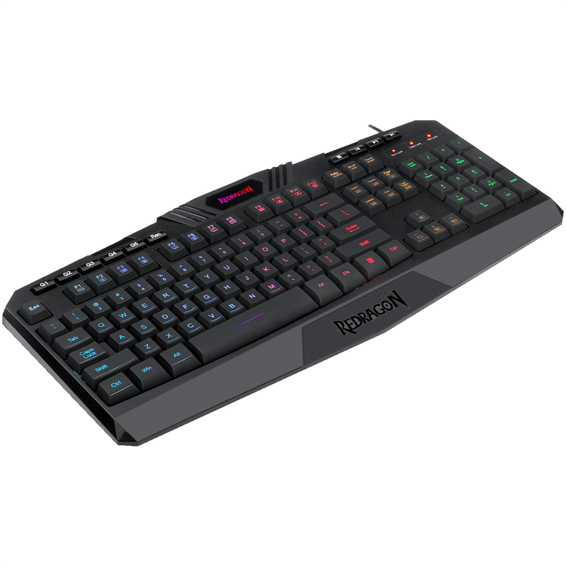 Teclado Gamer Redragon K503a Rgb Harpe Pro Macros Multimedia