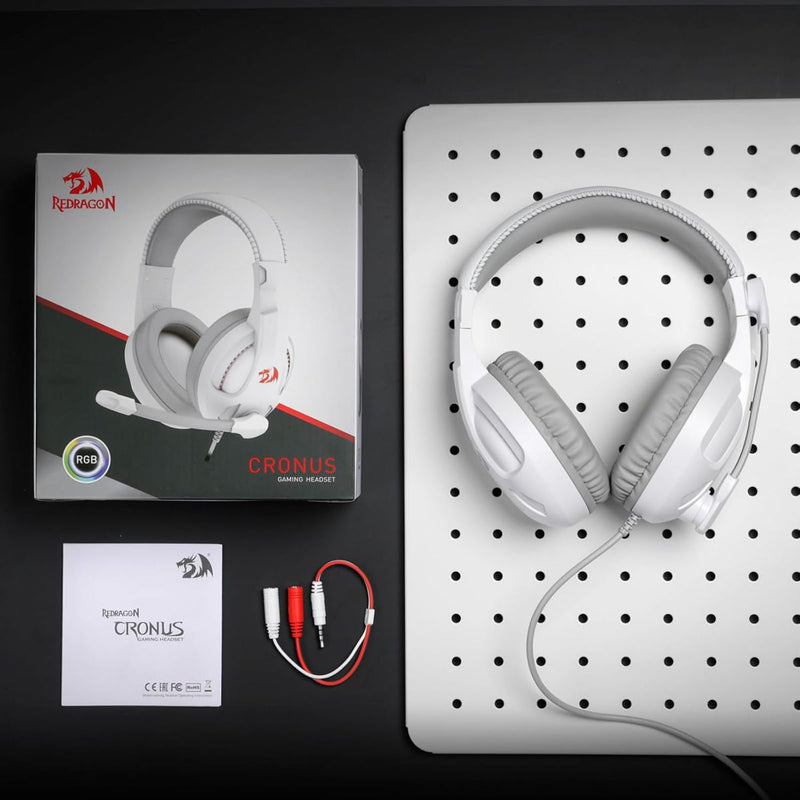 Diadema Gamer Redragon H211w-rgb Cronus Micrófono Plug 3.5mm