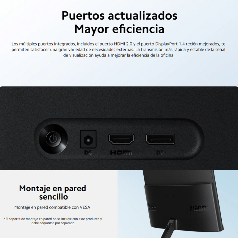 Monitor Xiaomi A24i, Pantalla Ips 7.5mm, Full Hd 1080p 100hz