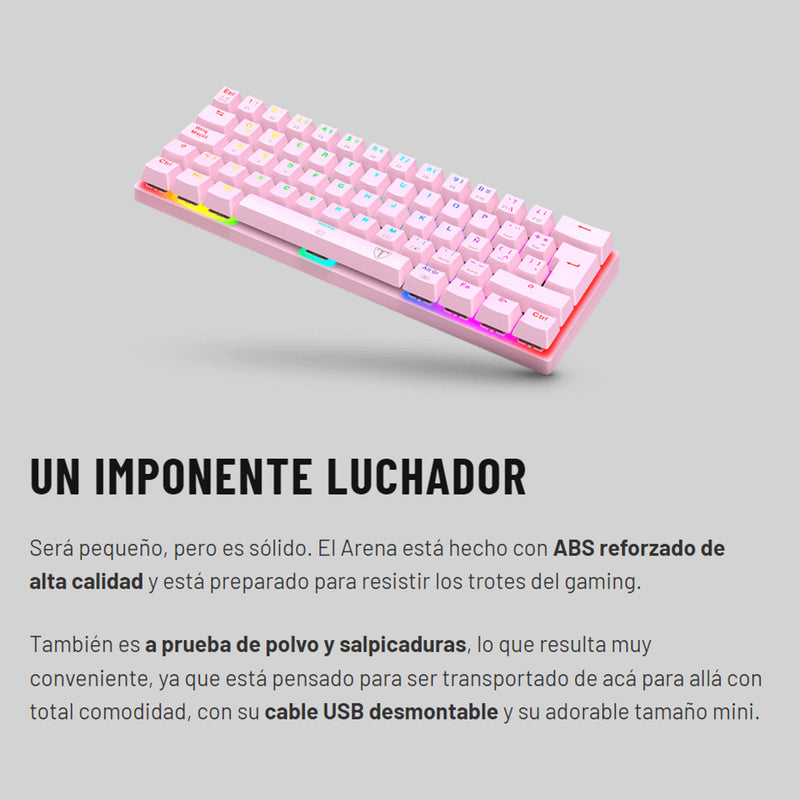 Teclado Gamer Mecánico T-dagger T-tgk321p Arena 60% Compacto