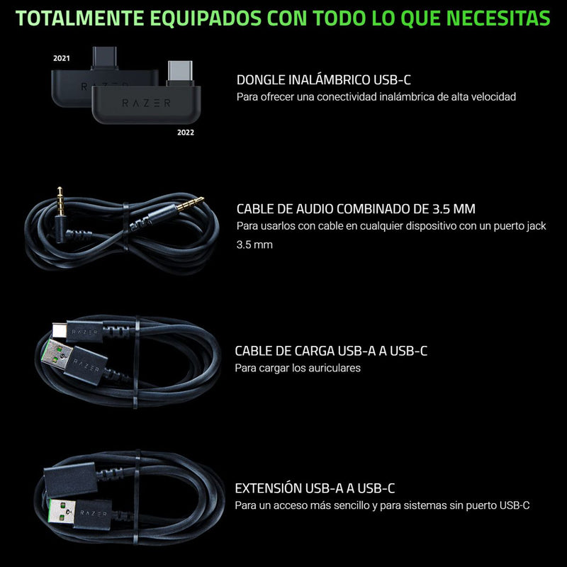 Audífonos Gamer Inalámbrico Bt/2.4ghz Razer Barracuda X, Wht