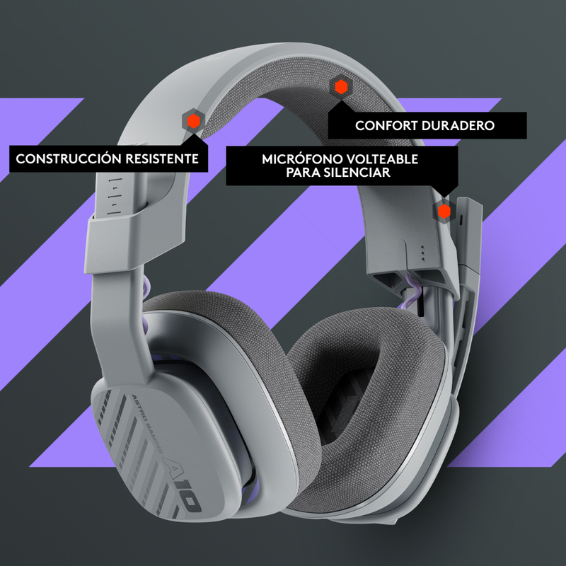 Audífonos Diadema Gamer Astro A10 Gen 2, Pc, Xbox, Ps5/ps4 Gris