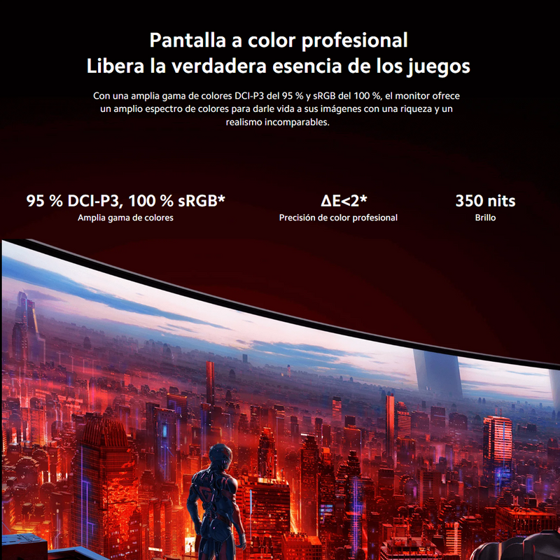 Monitor Gamer Curvo 34'' Xiaomi G34wqi Ultrawide, 1ms, 180hz