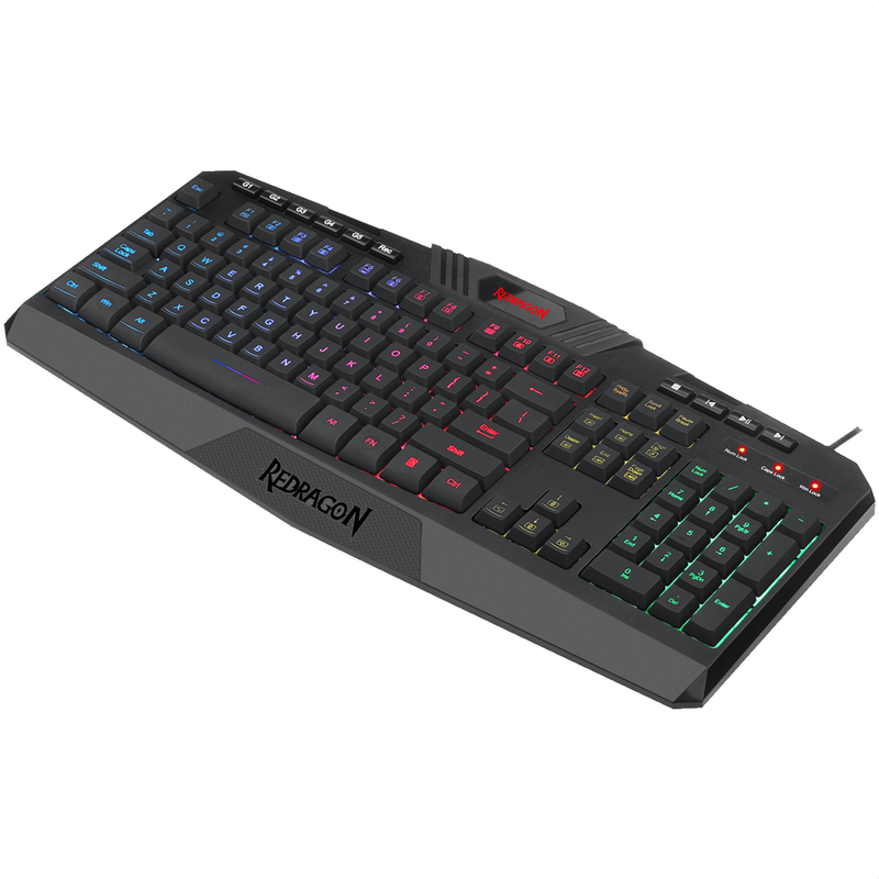 Teclado Gamer Redragon K503a Rgb Harpe Pro Macros Multimedia