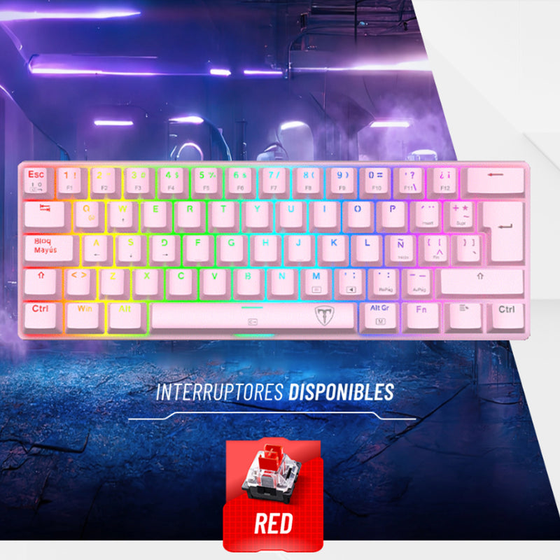 Teclado Gamer Mecánico T-dagger T-tgk321p Arena 60% Compacto
