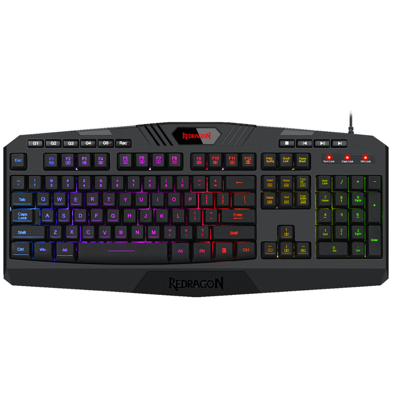Teclado Gamer Redragon K503a Rgb Harpe Pro Macros Multimedia