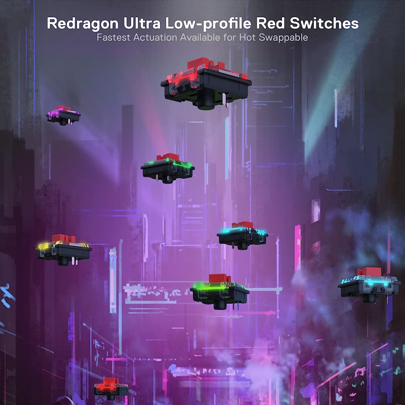 Teclado Gamer Inalámbrico Redragon K632 Rgb Horus Mini Pro