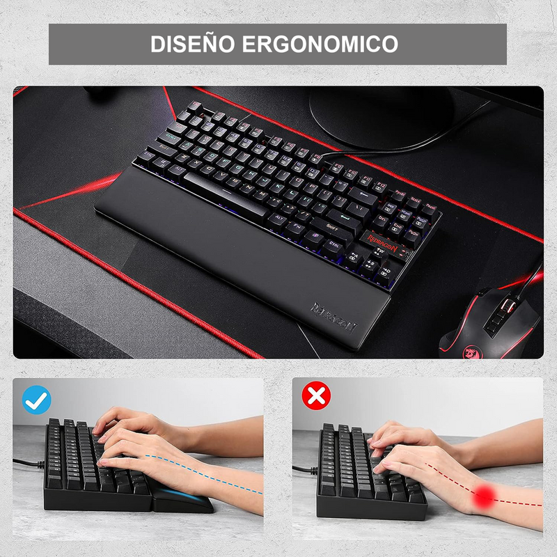 Reposamuñecas Meteor S, Redragon P035 / 60% 28.9x7.3x2cm