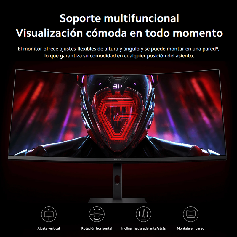 Monitor Gamer Curvo 34'' Xiaomi G34wqi Ultrawide, 1ms, 180hz
