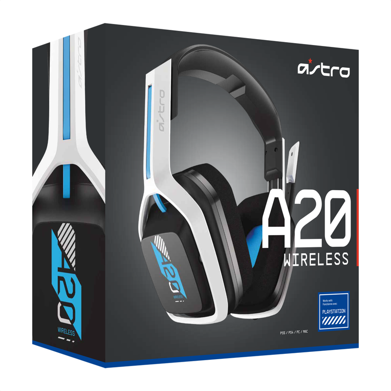 Diadema Gamer Inalámbrica Astro A20, Pc/mac, Ps4, Ps5, Azul