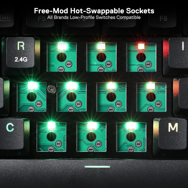 Teclado Gamer Inalámbrico Redragon K632 Rgb Horus Mini Pro