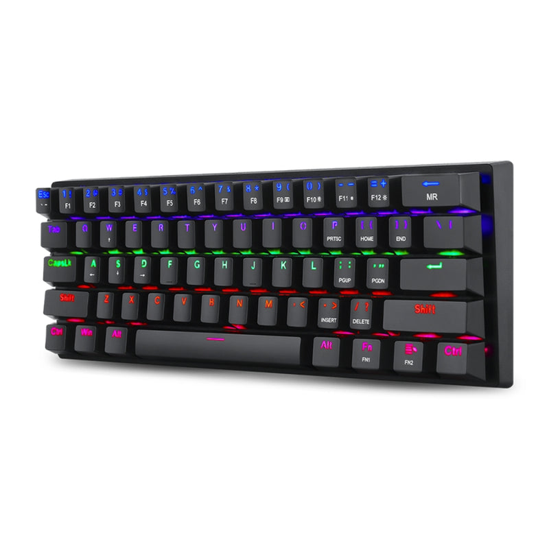 Teclado Gamer Mecanico T-dagger Arena Lite 60% Compacto, Iluminación Raimbow, Negro