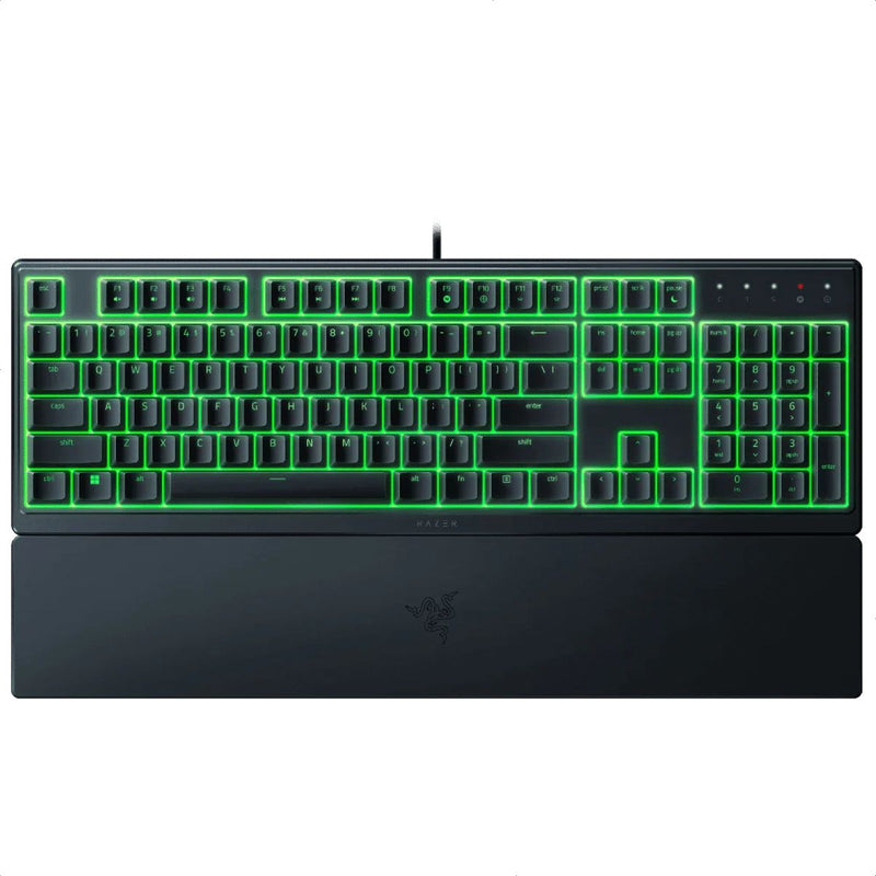 Razer Teclado Ornata V3 X RGB gaming con teclas low-profile, silencioso, reposamuñecas ergonómico y resistente En Español