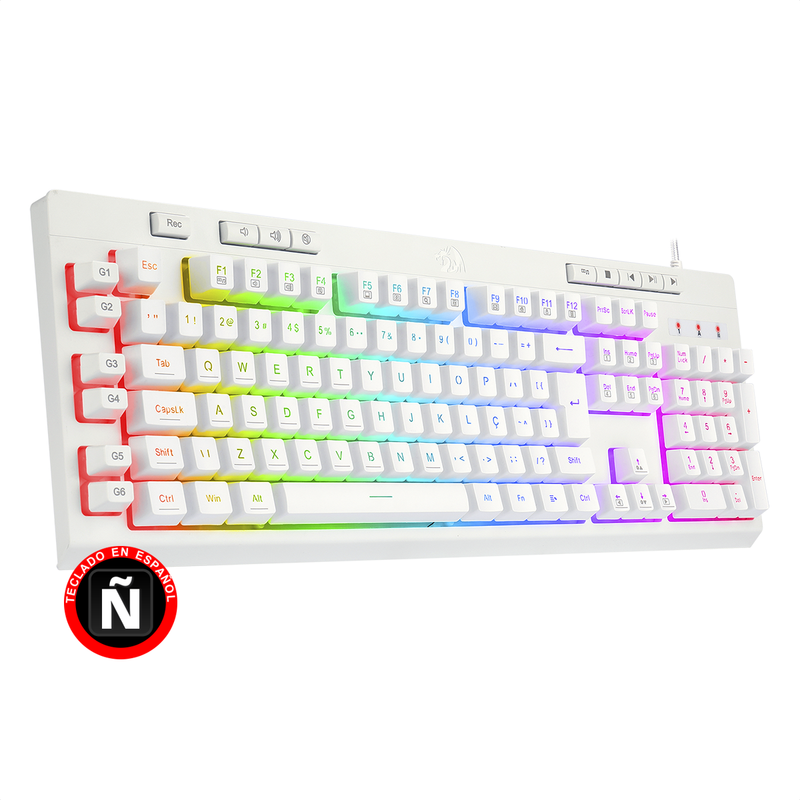 Teclado Gamer Redragon Shiva K512w Rgb Multimedia / 6 Macros