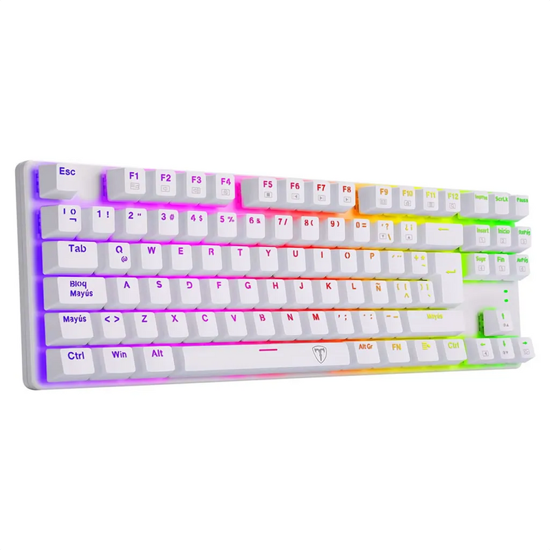 Teclado Gamer Mecánico Tkl T-dagger T-tgk315w Bora Rgb, Blue