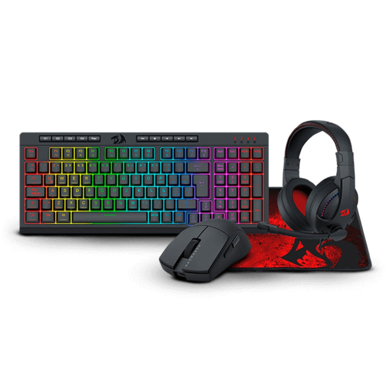 Combo Gamer 4 En 1 Redragon Gaming Essentials S147 Rbg