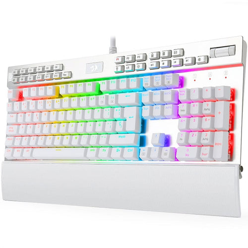 Teclado Gamer Mecánico Redragon K550 Yama, Luces Rgb, Blanco