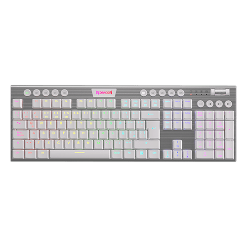 Teclado Gamer Inalámbrico Redragon K618w Rgb Horus, Esp, Red