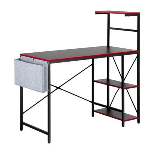 Escritorio Gamer TechGo MPCG-15 Compacto Superficie Texturizada 110cm*50cm Estantería Bolsa Organizadora